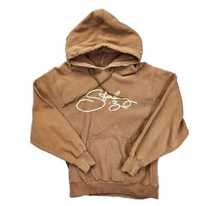 VTG Starbury Steve & Barry Hoodie Mens Large Brown‎ Embroidered Logo Pullover